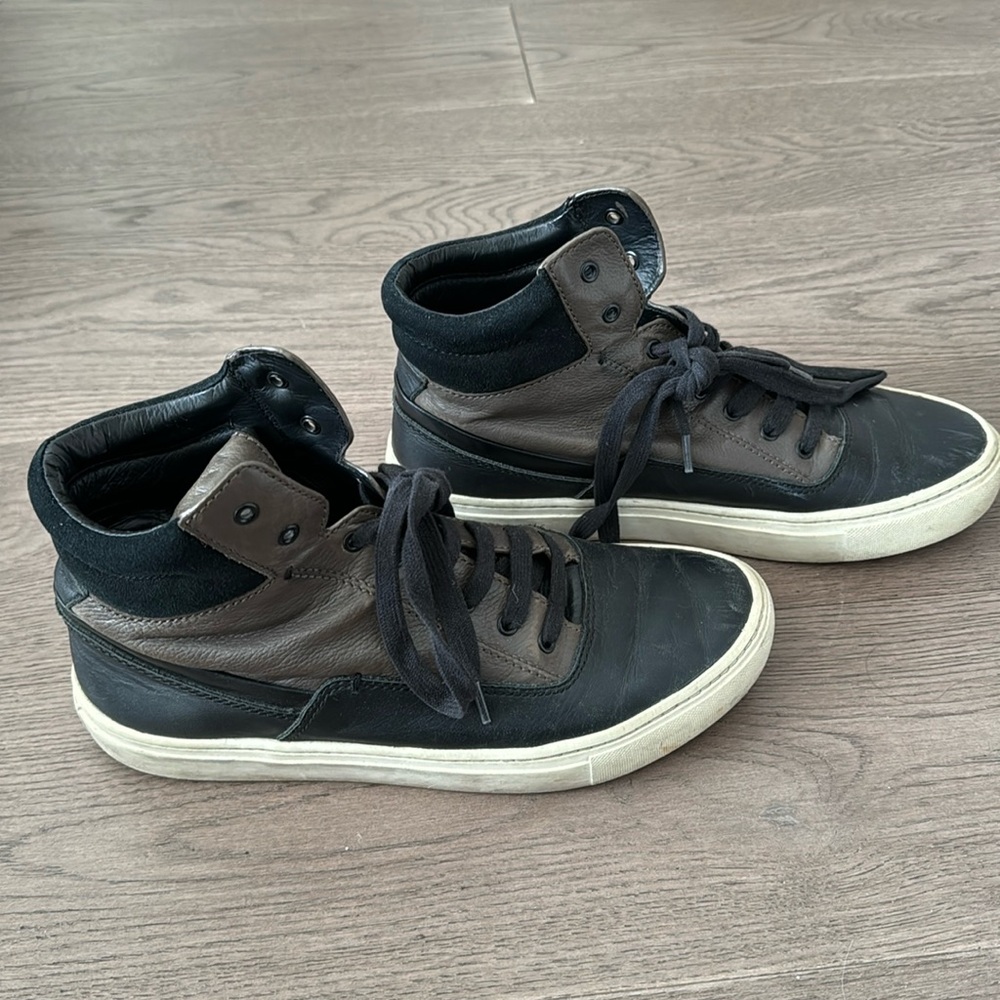 Vince Leather Tall Sneakers